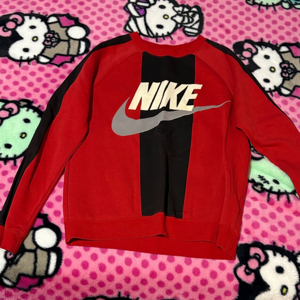 Nike Red and Black Crewneck